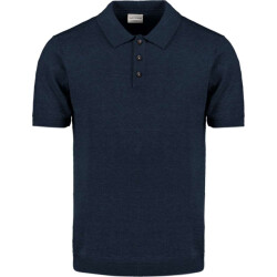 No Excess Pullover short sleeve polo melange deep blue