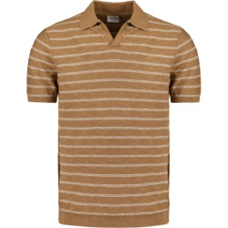No Excess Pullover short sleeve polo v stripe
