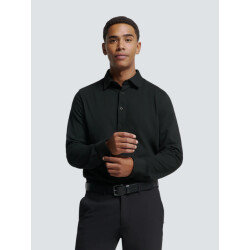 No Excess Heren jersey pique overhemd n4186 020 black