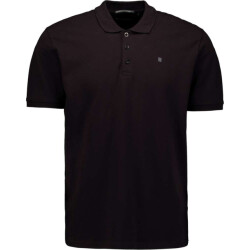No Excess Polo pique solid stretch black