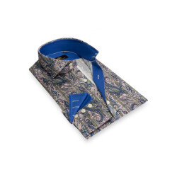 Circle of Gentlemen Julien allover print overhemd in stretch kwaliteit
