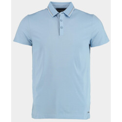 Bos Bright Blue Scotland blue polo korte mouw hilton polo contrast collar 25108hi31sb/210 light blue
