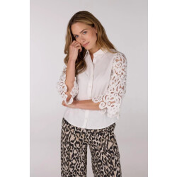 Jansen Amsterdam Odelia blouse l710 lach sleeves off-white