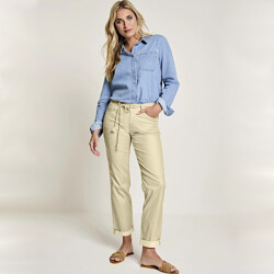 Para Mi Broek bobby metalic gold