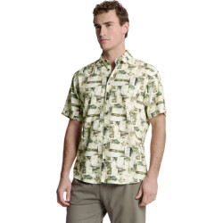 No Excess Shirt short sleeve allover printed green