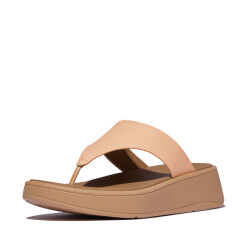 FitFlop F-mode leather flatform toe-post sandals