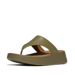 FitFlop F-mode leather flatform toe-post sandals
