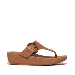 FitFlop Lulu resin-buckle leather toe-post sandals