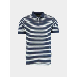 Scotland Blue Polo korte mouw liam stripe polo pique 25108li17sb/290 navy