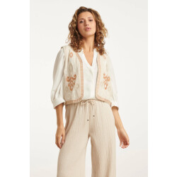 Smashed Lemon 25190 katoenen gilet met aztec borduursels |
