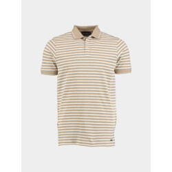 Scotland Blue Polo korte mouw liam stripe polo pique 25108li17sb/830 camel