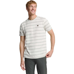 No Excess T-shirt crewneck jacquard stripe offwhite