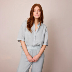 Corel Amsterdam mila blouse km linen 2038-1900 507 storm gray