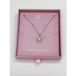 Smashed Lemon 64037 fijn zilveren ketting met moissanite hanger