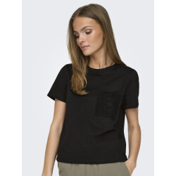 Jacqueline de Yong Jdyselma s/s crochet pocket top jrs
