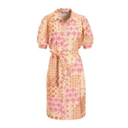 Geisha 57327-20. 445 dress fuchsia/orange/ecru
