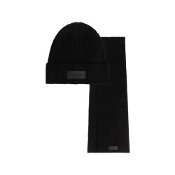 Malelions Ribbed beanie scarf set