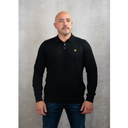 Lyle and Scott Cotton merino long sleeve knitted polo