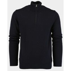 Bos Bright Blue Half zip met halve rits art-302/3527 navy