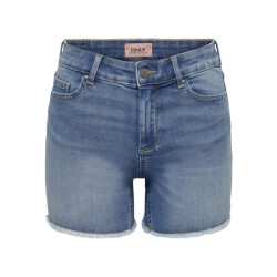 Only Onlblush mid sk raw dnm shorts noos blue denim