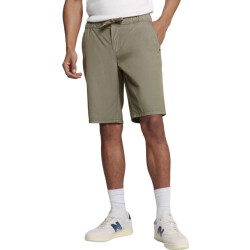 No Excess Short chino garment dyed light weig dark moss