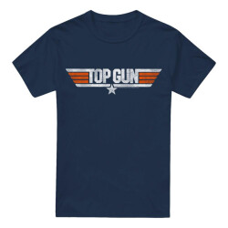 Top gun Menselijk verweerd logo t-shirt