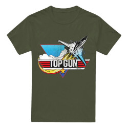 Top gun Menselijk verweerd logo t-shirt