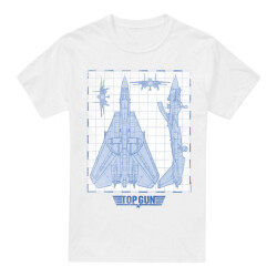 Top gun Heren jet diagram t-shirt