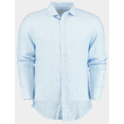 Blue Coast Casual hemd lange mouw 100% linnen, met fijn streepje 118r/0015 celeste