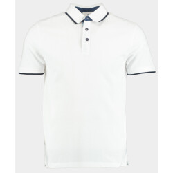 Bos Bright Blue Polo korte mouw polo contrast 2784425/100 white