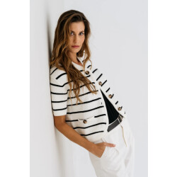 Maicazz Nilla-vest offwhite/black su25.65.204