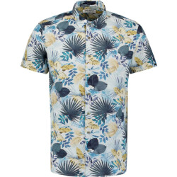 No Excess Shirt short sleeve allover printed blue