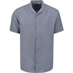 No Excess Shirt short sleeve revers collar so washed blue