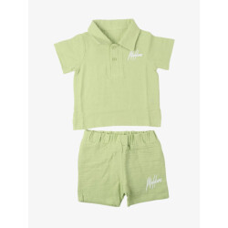 Malelions Jongens set baby mousseline polo crinckle