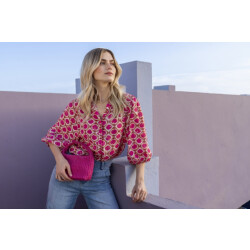 Geisha 53459-20 010 blouse off-white fuchsia