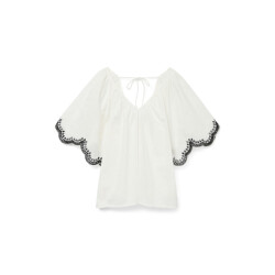 Vero Moda Vmdiana 24 v-neck top wvn btq off-white