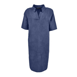FOS Amsterdam 7410 415 fos jurk paulien linnen donker-jeans