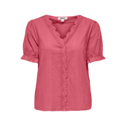 Only Onlerika ss v-neck top wvn cs koraal
