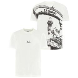 C.P. Company Heren artwork logo t-shirt