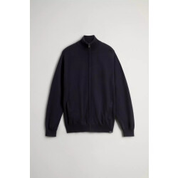 Woolrich Full zip cotton cardigan melton