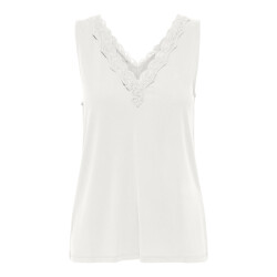 Only Onlfree life sl v-neck lace mix top jrs off-white