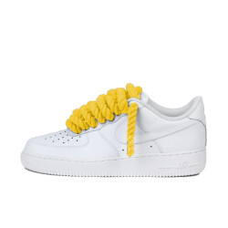 Nike Air force 1 low rope laces yellow custom
