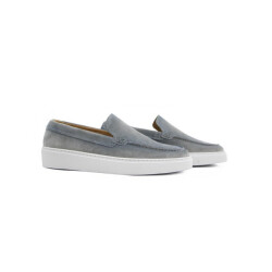 Giorgio 13781 grijze suède loafer met witte zool