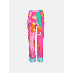 Mucho Gusto ® broek firenze magenta geverfd print