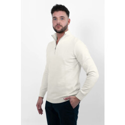 Vercate Luxe half zip off white