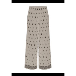 Only Onlwilla emb detail pant wvn zand dessin