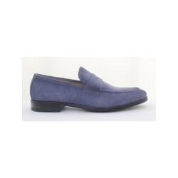 Giorgio 50504 blauwe suède instappers met rubber zool