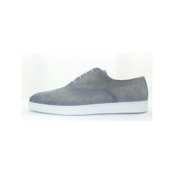 Giorgio 51303 grijze suède veterschoen met witte zool