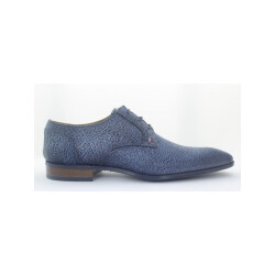 Giorgio 964183 blauwe leren veterschoenen
