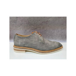 Giorgio 85811 grijze leren veterschoenen met lichte zool
